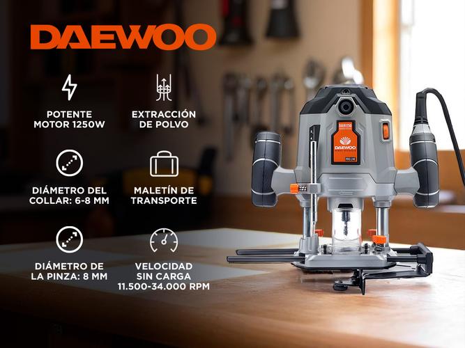 Fresadora Eléctrica Router Daewoo DAER1250 Potencia 1250 W - 1