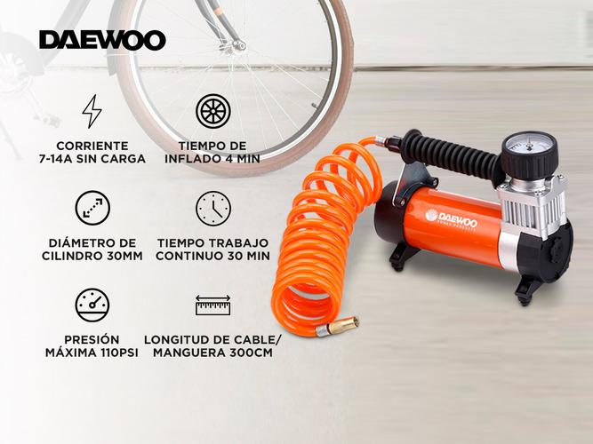 Compresor de Aire Portatil Daewoo DW55-P  completo para viajes - 1