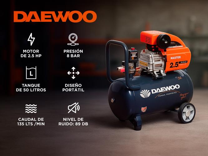 Compresor De Aire Daewoo DAC50D Portátil 2 5 HP - 1