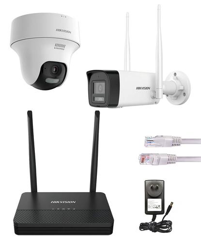 Kit Cámaras de Seguridad Hikvision WiFi EasyLink NKS422W02H 2MP Bullet  Turret con NVS - 6