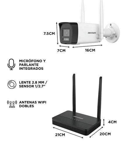 Kit Hikvision EasyLink NKS422W0H 4 Cámaras WiFi Full HD 2MP - 5