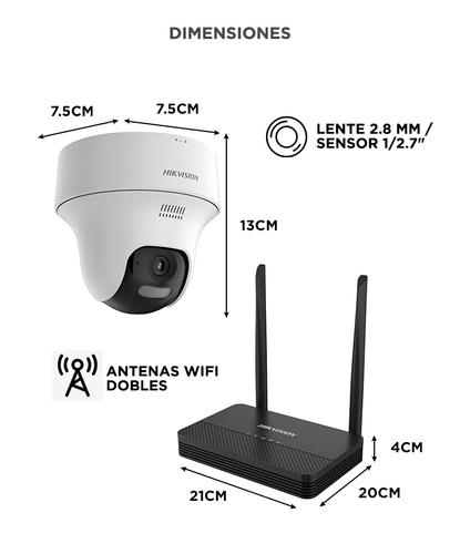 Kit Hikvision Easy Link NKS424W02H WiFi 2 Cámaras 4MP y NVR - 5
