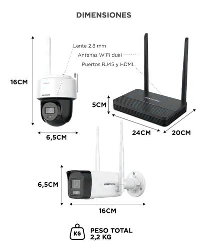 Kit Hikvision EasyLink NKS424W03H con 2 Cámaras IP WiFi 4MP Exterior Usado - 5