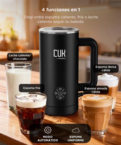 Espumador De Leche CUK By Gadnic 4 funciones 450 ML Espuma Cremosa 500W Acero Inoxidable - 2