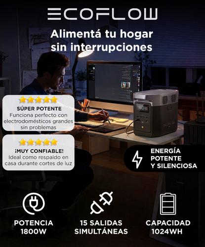 Estación de Energía Portátil EcoFlow Delta 2 1800W Expandible Carga Rápida con 15 Salidas y Energía Solar - 1