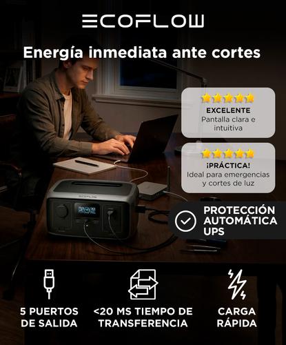 Estación de Energía Ecoflow River 3 UPS Batería Generador Solar 12V Auto Tecnología X-Stream - 1