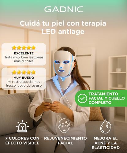Mascara Facial Led Gadnic LT3.0 Terapia Acné Rejuvenecimiento  - 1