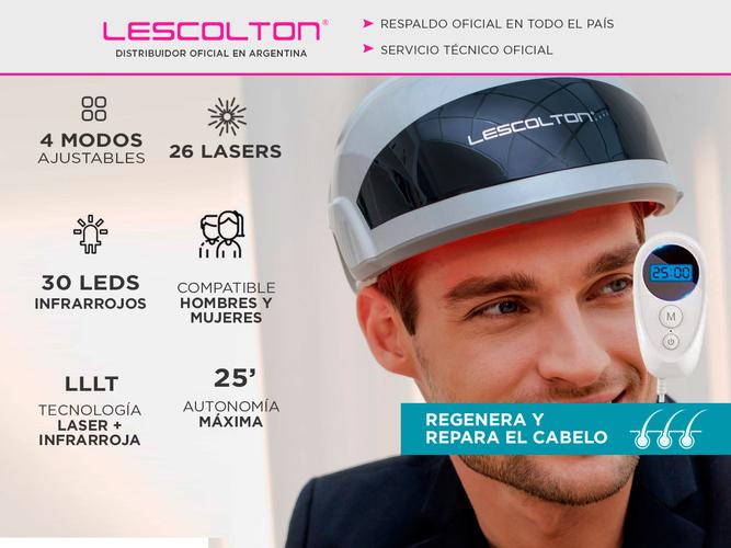 Casco Para El Crecimiento Del Cabello LESCOLTON D601 Con Infrarrojos Y Laser  Usado - 1