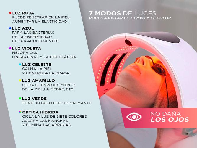 Cabina Corporal Terapia Facial Gadnic Táctil 7 Colores Plegable  - 3