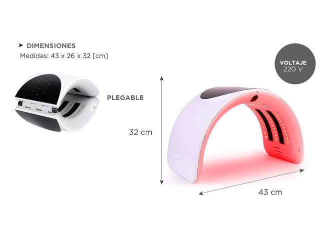 Cabina Corporal Terapia Facial Gadnic Táctil 7 Colores Plegable  - 4