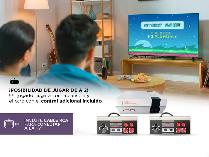 Consola Level UP Retro NES AV 500 Juegos Clásicos incorporados - 3