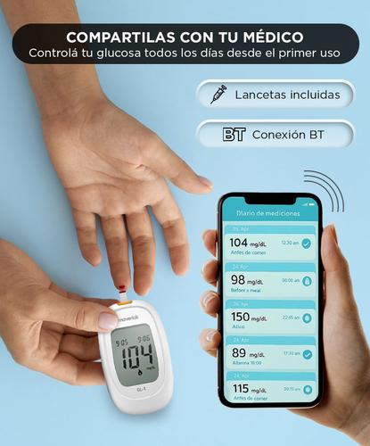 Glucómetro Digital Maverick Punzador Lancetas Medidor de Glucosa  - 2