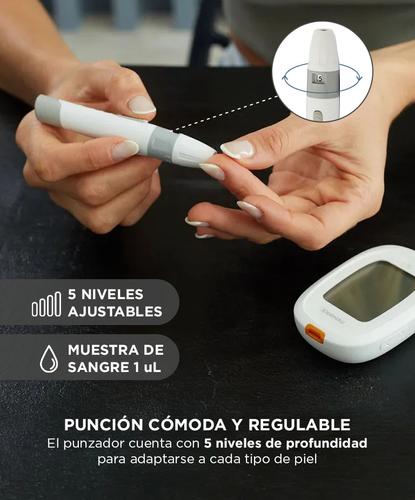 Glucómetro Digital Maverick Punzador Lancetas Medidor de Glucosa  - 3