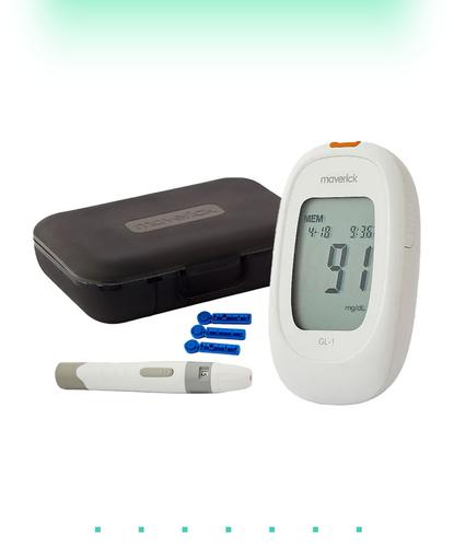 Glucómetro Digital Maverick Punzador Lancetas Medidor de Glucosa  - 5