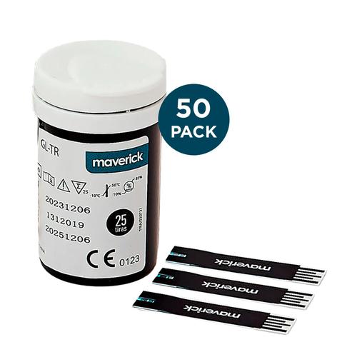 Tiras Reactivas Maverick Compatibles Con Glucómetro GL-TR  GL-1 Aprobadas AMNAT  - 0
