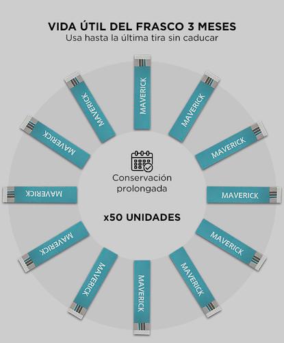 Tiras Reactivas Maverick Compatibles Con Glucómetro GL-TR  GL-1 Aprobadas AMNAT  - 2