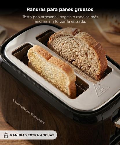 Tostadora Hamilton Beach 22217 800W 2 Rodajas Ranuras Extra Anchas 7 Niveles Bandeja Migas Deslizable - 2