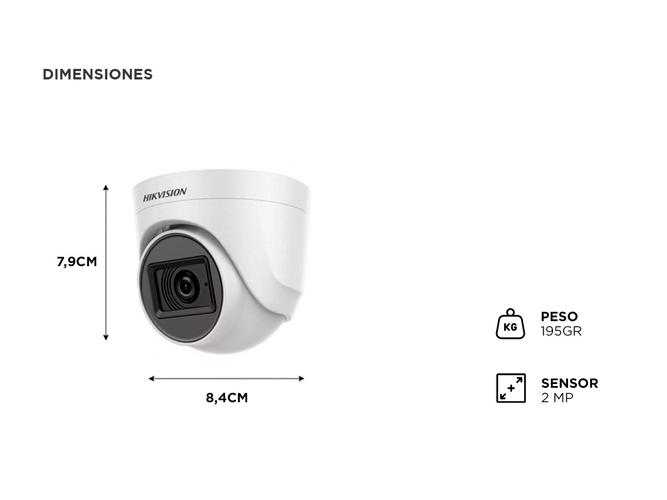 Cámara De Seguridad Hikvision DS-2CE76D0T-EXIPF 28mm 1080p 2mp Domo - 4