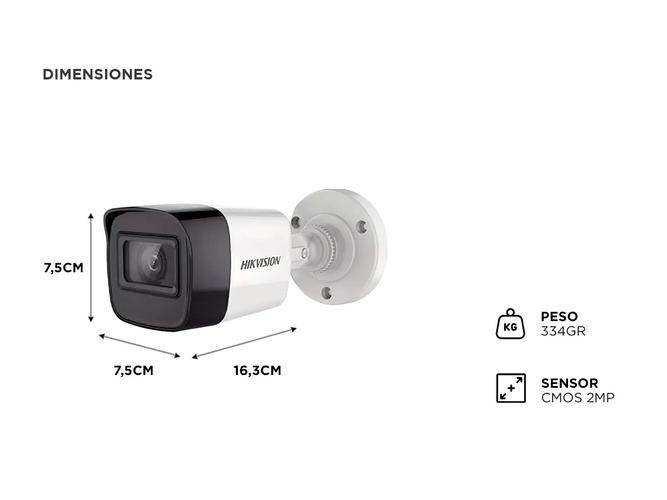 Cámara De Seguridad Hikvision DS-2CE16D0T-EXIPF Hd 1080p Exterior Ir - 4