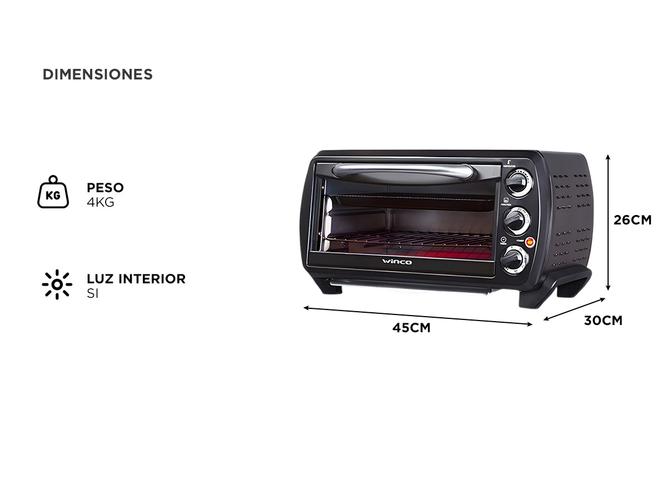 Horno electrico Winco 17 litros W517 1500W - 5