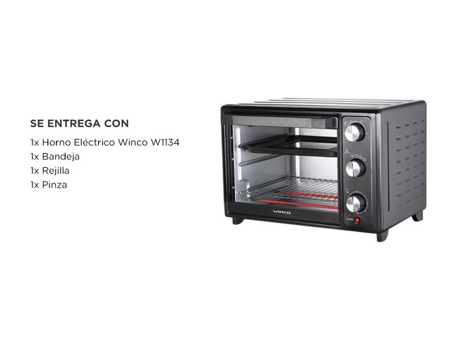 Horno electrico Winco 34 litros W1134 1600W - 5