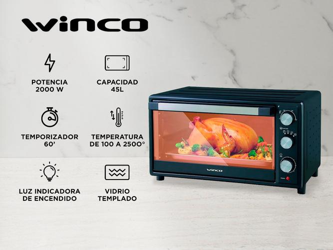 Horno electrico Winco 45 litros W1145 Temperatura regulable 100 a 250 - 1