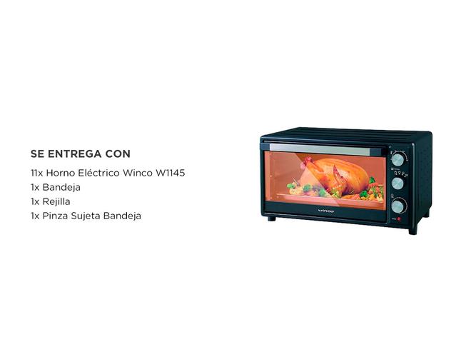 Horno electrico Winco 45 litros W1145 Temperatura regulable 100 a 250 - 6