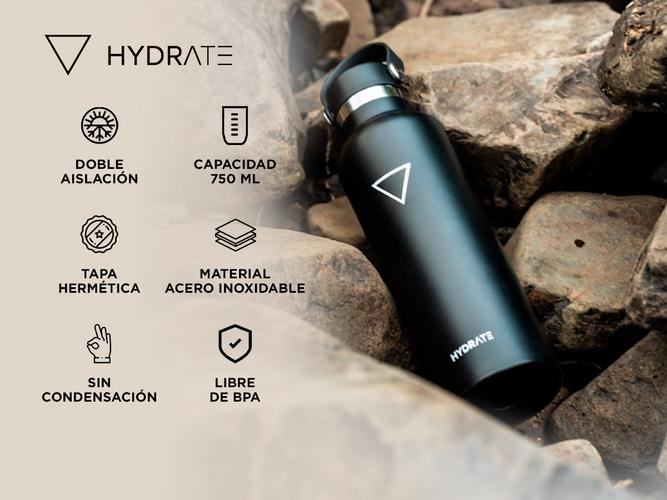 Termo Botella Hydrate 710ml Frio Calor Acero Inoxidable  - 1