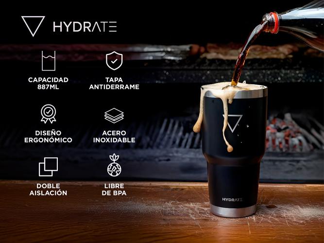 Vaso Hydrate 887 Ml Frio Calor Acero Inoxidable  - 1