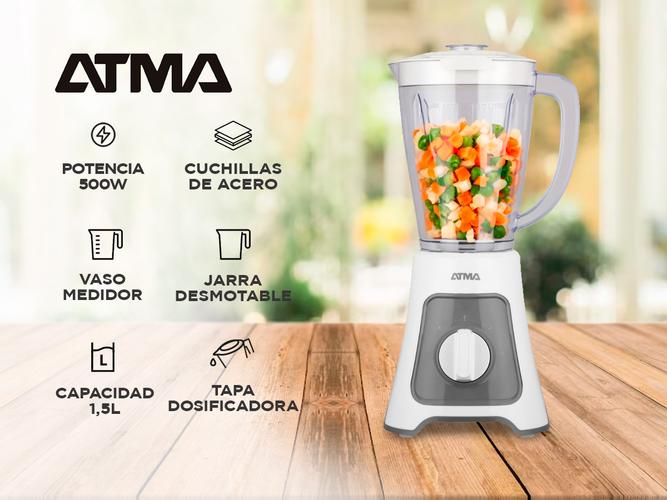 Licuadora de Vaso Atma 15 L Jarra Plástica 2 Velocidades - 1