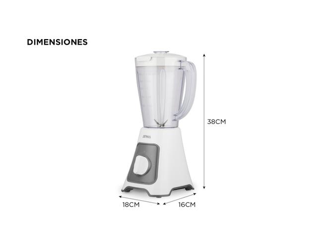 Licuadora de Vaso Atma 15 L Jarra Plástica 2 Velocidades - 4