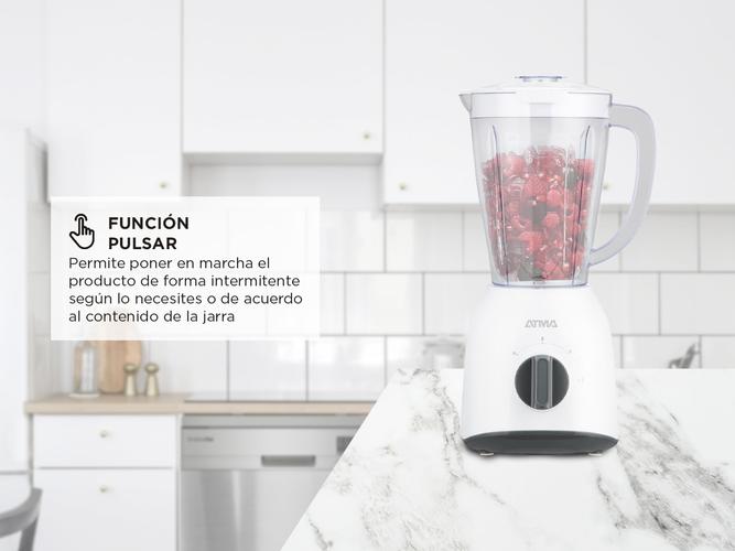Licuadora de Vaso Atma 91LI8446AP Blanca 1.5 Lt 400W  - 3