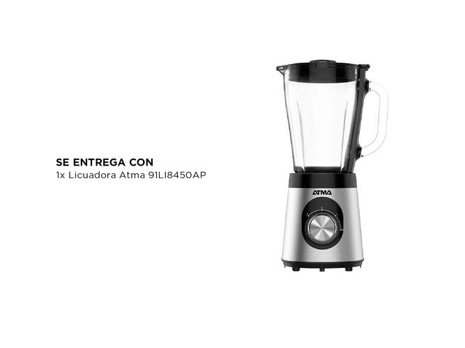 Licuadora de Vaso Atma 1.5 L Jarra de Vidrio Acero Inoxidable - 5