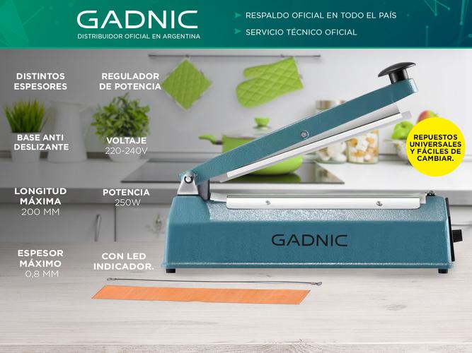 Selladora de Bolsas GADNIC S200 20cm Regulable Potencia  - 1