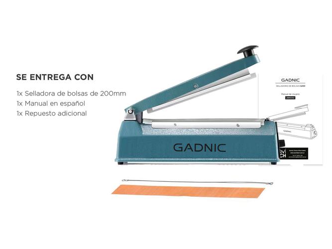 Selladora de Bolsas GADNIC S200 20cm Regulable Potencia  - 6