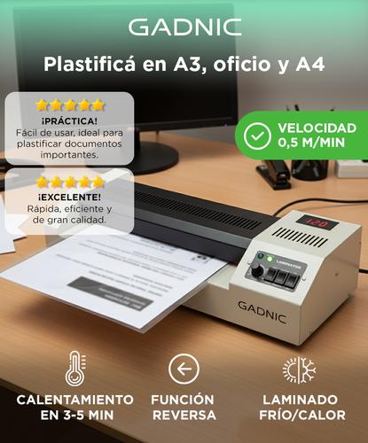 Plastificadora GADNIC PLA3 A3OFA4 - 1