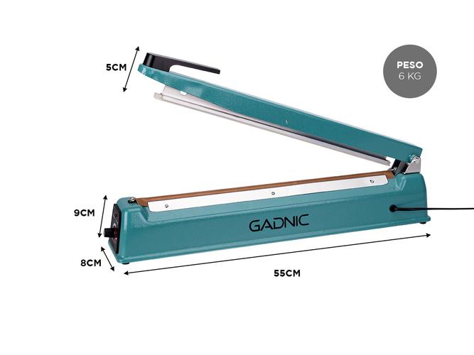 Selladora de Bolsas Gadnic S400 40cm c Regulador 8 Niveles Alta Potencia Usado - 5