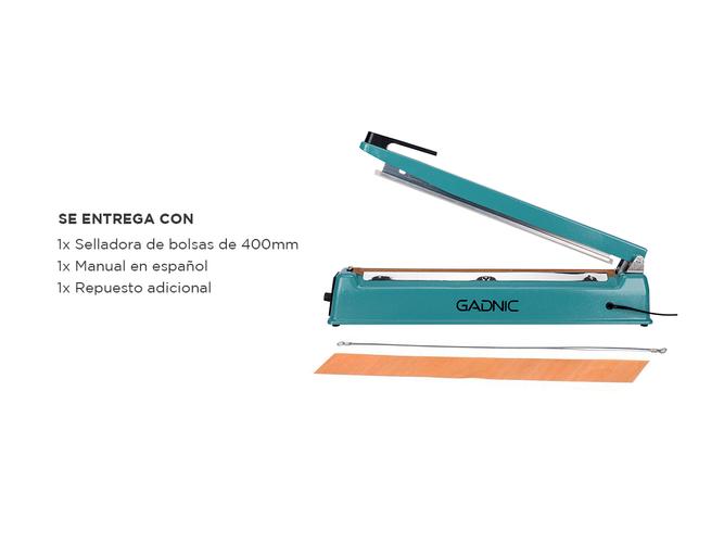 Selladora de Bolsas Gadnic S400 40cm c/ Regulador 8 Niveles Alta Potencia - 6