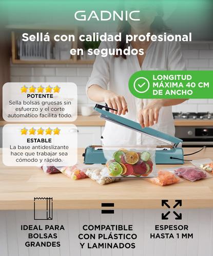 Selladora de Bolsas Gadnic S400 40cm c Regulador 8 Niveles Alta Potencia - 1