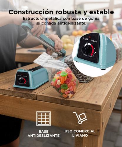 Selladora de Bolsas Gadnic S400 40cm c Regulador 8 Niveles Alta Potencia - 3