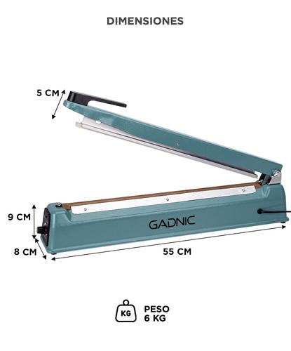 Selladora de Bolsas Gadnic S400 40cm c Regulador 8 Niveles Alta Potencia - 5