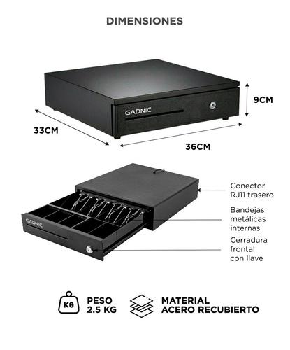 Caja Para Dinero Gadnic G335 Cerradura de Seguridad 3 Modos de Apertura Secreter - 5