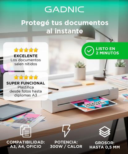 Plastificadora Laminadora A3 Profesional  - 1