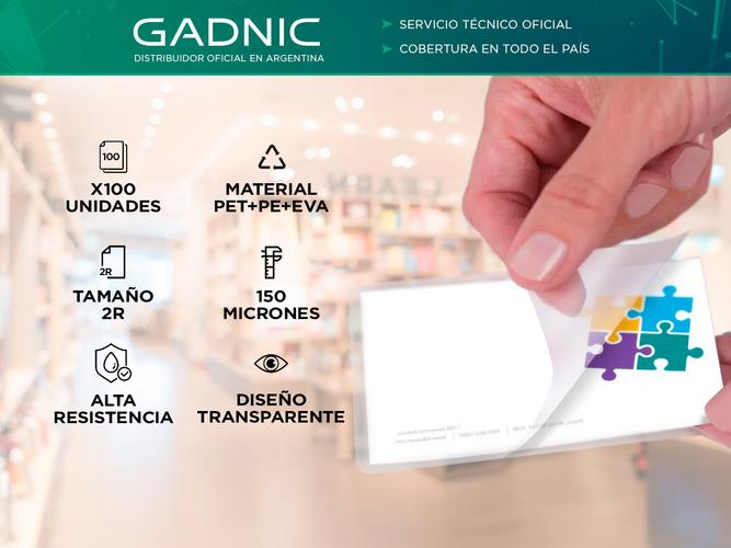 Pouch Plastificadora carnet Gadnic PLA17 67 x 99 mm x100u - 1