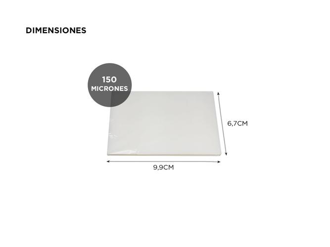 Pouch Plastificadora carnet Gadnic PLA17 67 x 99 mm x100u - 3
