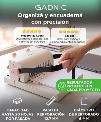 Anilladora A4 Gadnic Encuadernadora  20 Hojas Ajustable Manual - 1