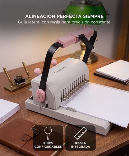 Anilladora A4 Gadnic Encuadernadora  20 Hojas Ajustable Manual - 4