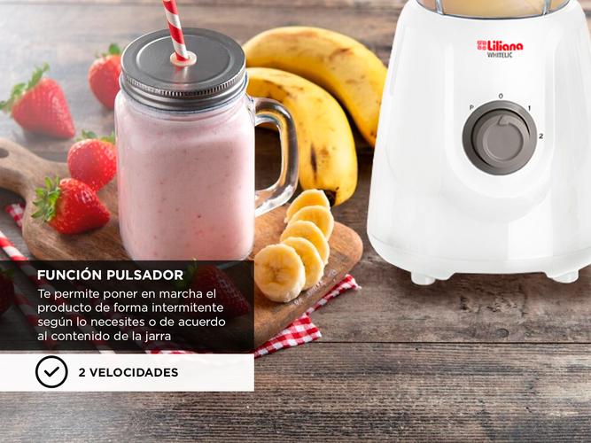 Licuador Liliana Whitelic 1.5L 500w Jarra Plastica AL100 - 3