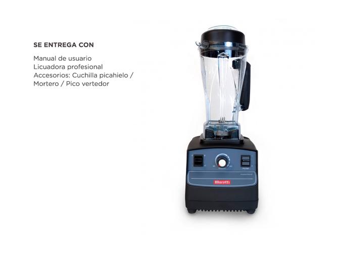 Licuadora Industrial Moretti MasterBlend 1500w 2Lts Pica Hielo Cuchilla Inox - 3