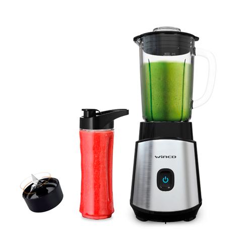Licuadora deportiva Winco W1910 Vaso de Vidrio + Vaso Sport con tapa 500W - 0